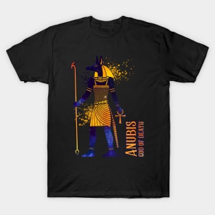 Color drawing of Egyptian god Anubis T-Shirt